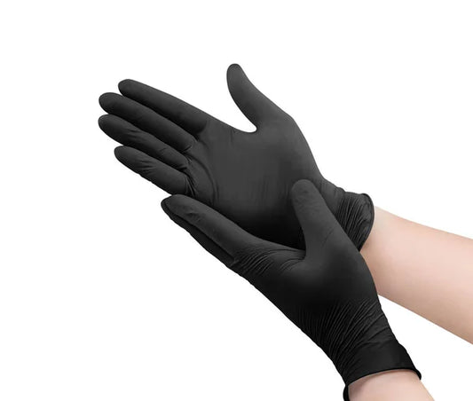 Guantes de Nitrilo Negros 4 Micras de Espesor