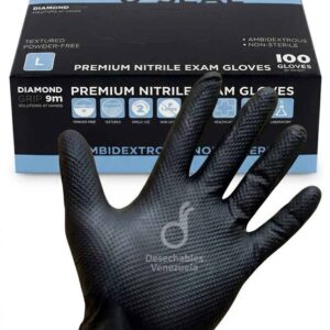 Guantes de Nitrilo 9 Micras de Espesor Textura de Diamante